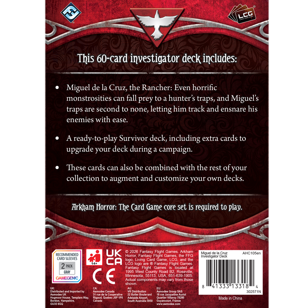 Arkham Horror: The Card Game - Miguel de la Cruz Investigator Deck