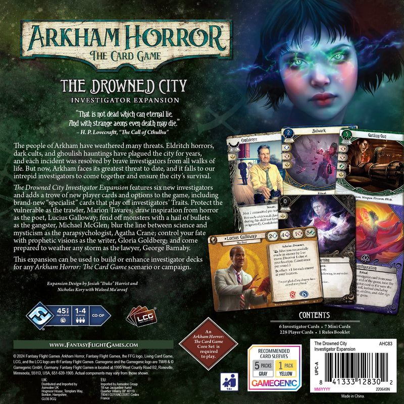 Arkham Horror: The Card Game - The Drowned City Investigator Expansion