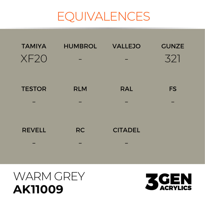 3GEN Acrylics: Warm Grey (AK Interactive) (AK11009)