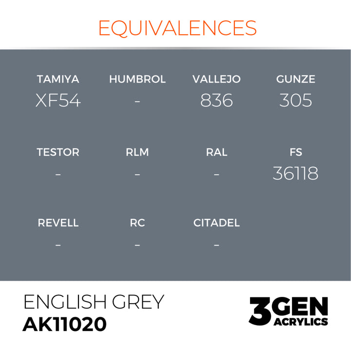 3GEN Acrylics: English Grey (AK Interactive) (AK11020)
