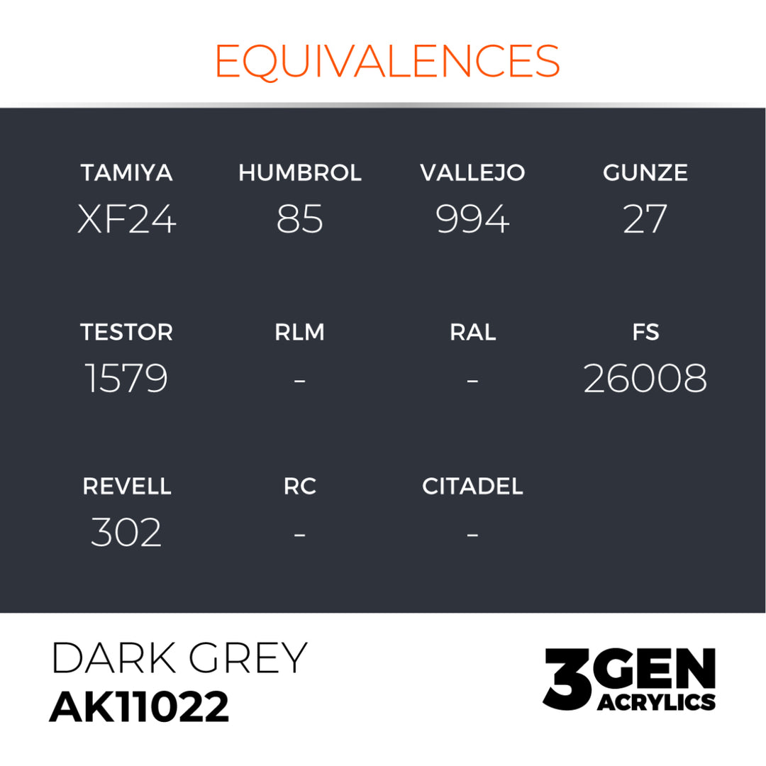 3GEN Acrylics: Dark Grey (AK Interactive) (AK11022)