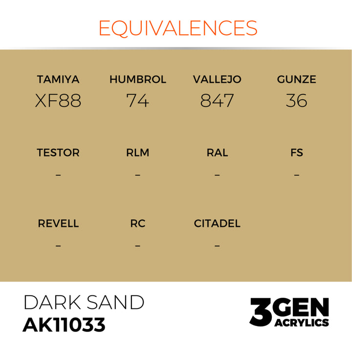 3GEN Acrylics: Dark Sand (AK Interactive) (AK11033)