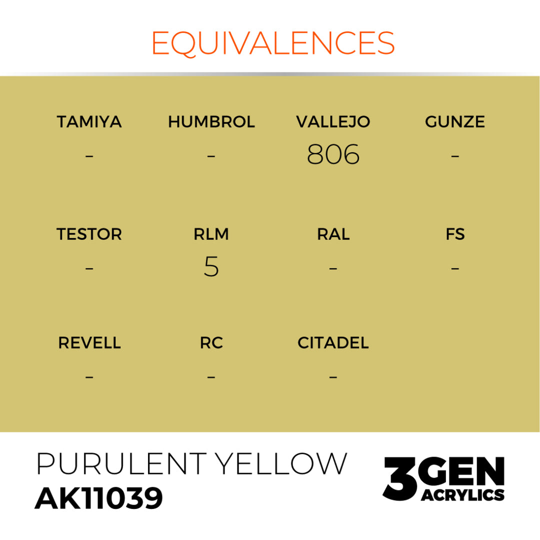 3GEN Acrylics: Purulent Yellow (AK Interactive) (AK11039)