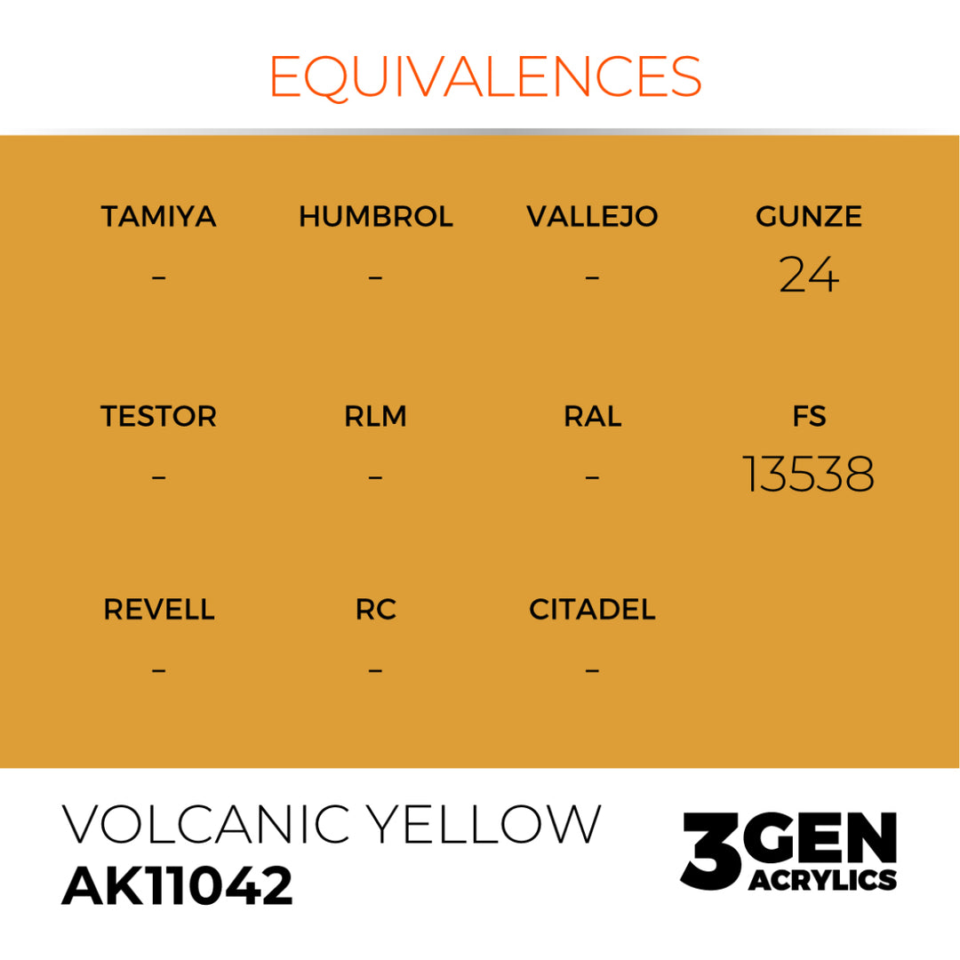 3GEN Acrylics: Volcanic Yellow (AK Interactive) (AK11042)
