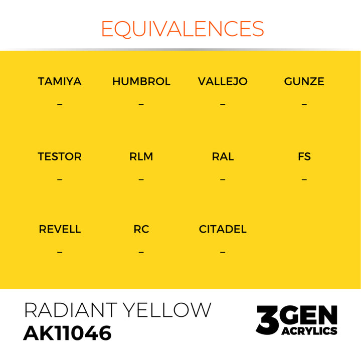 3GEN Acrylics: Radiant Yellow (AK Interactive) (AK11046)
