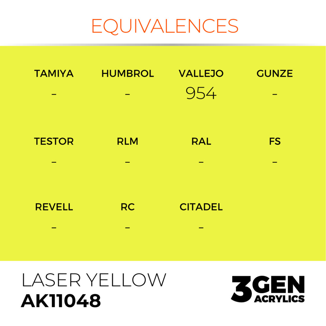 3GEN Acrylics: Laser Yellow (AK Interactive) (AK11048)
