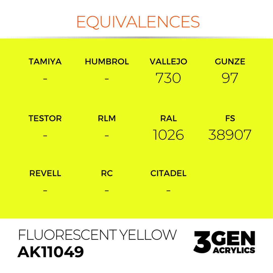 3GEN Acrylics: Fluorescent Yellow (AK Interactive) (AK11049)