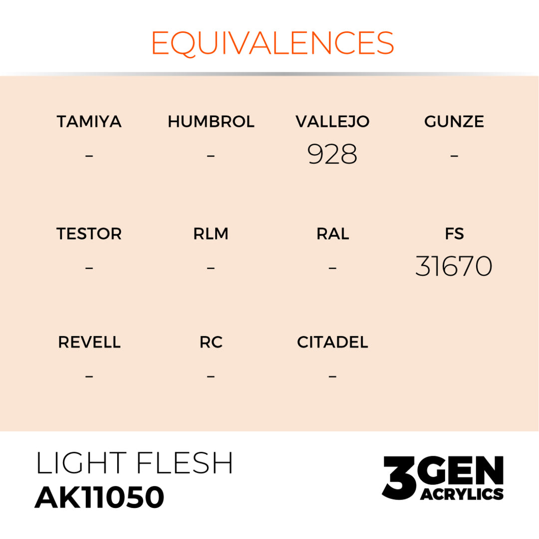 3GEN Acrylics: Light Flesh (AK Interactive) (AK11050)