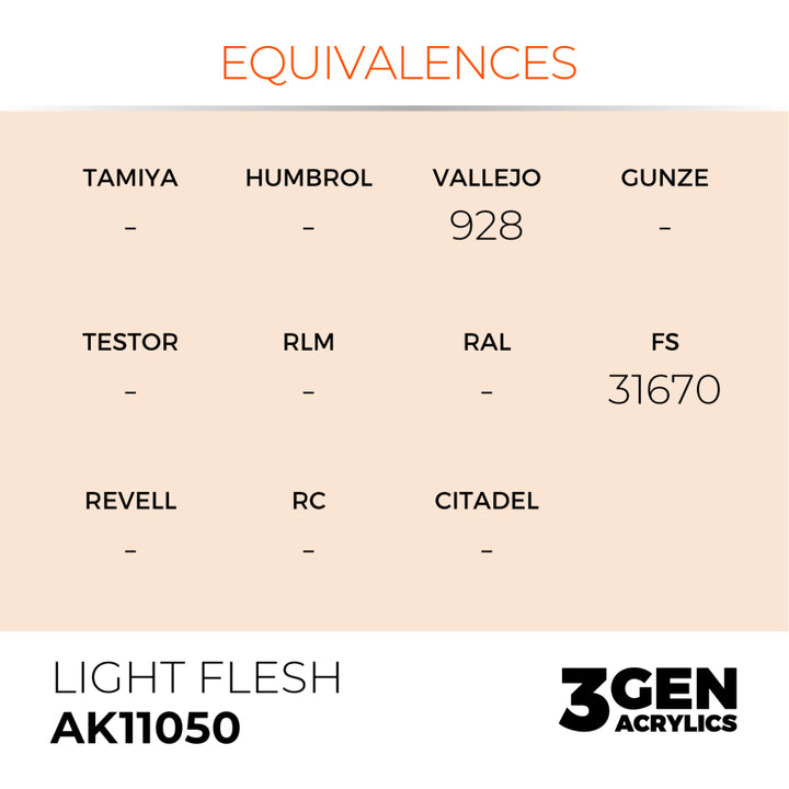 3GEN Acrylics: Light Flesh (AK Interactive) (AK11050)