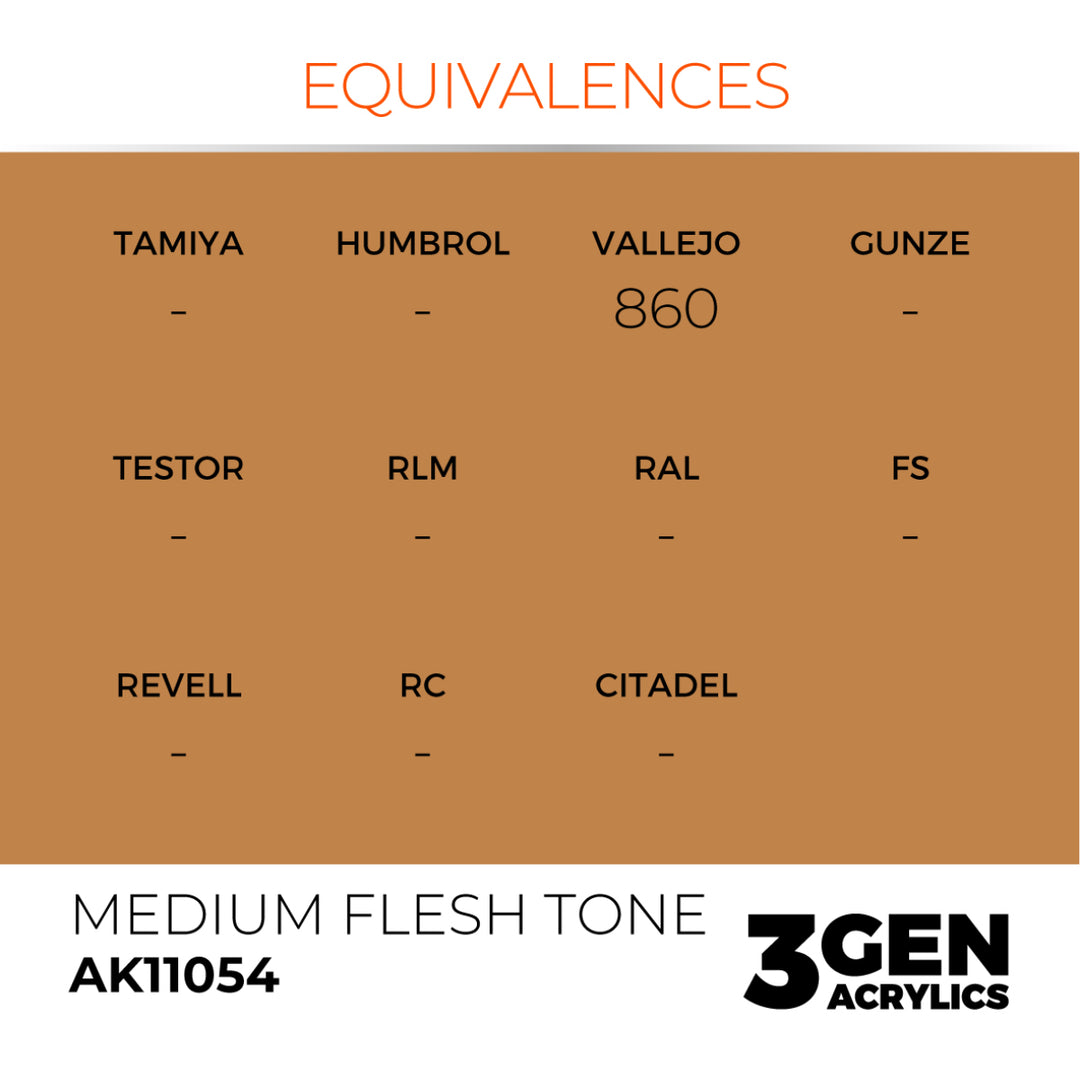 3GEN Acrylics: Medium Flesh Tone (AK Interactive) (AK11054)