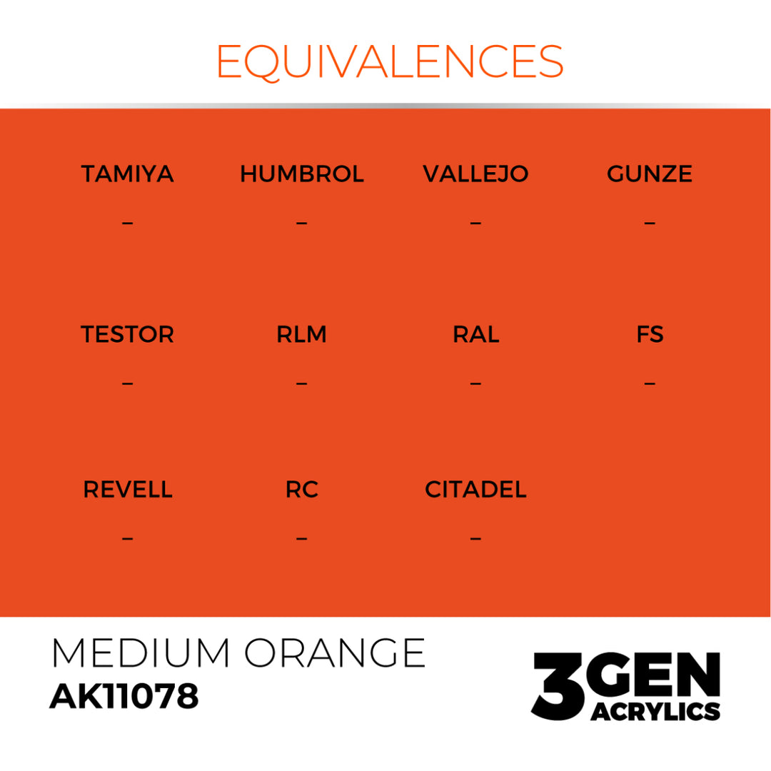 3GEN Acrylics: Medium Orange (AK Interactive) (AK11078)