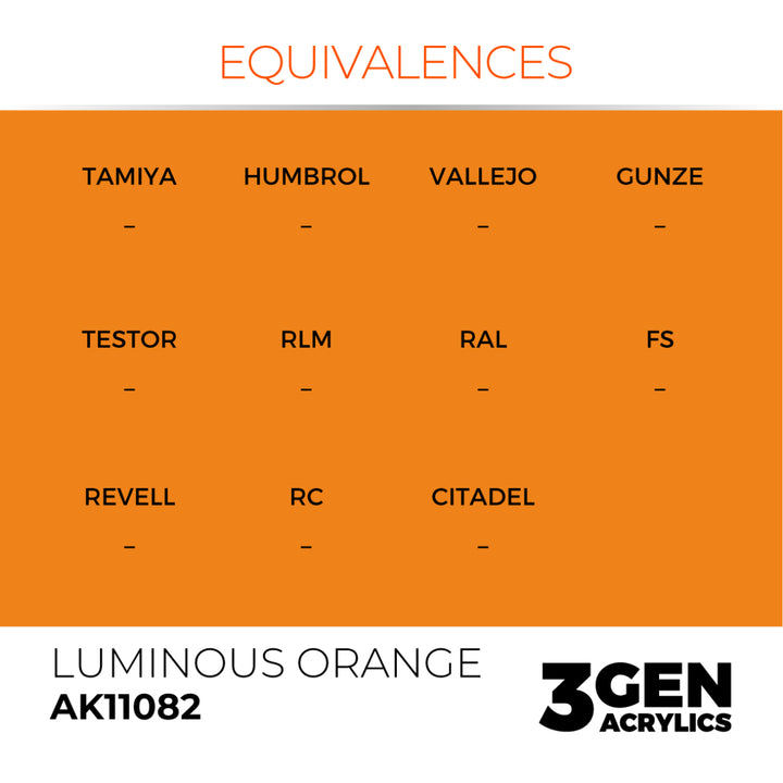 3GEN Acrylics: Luminous Orange (AK Interactive) (AK11082)