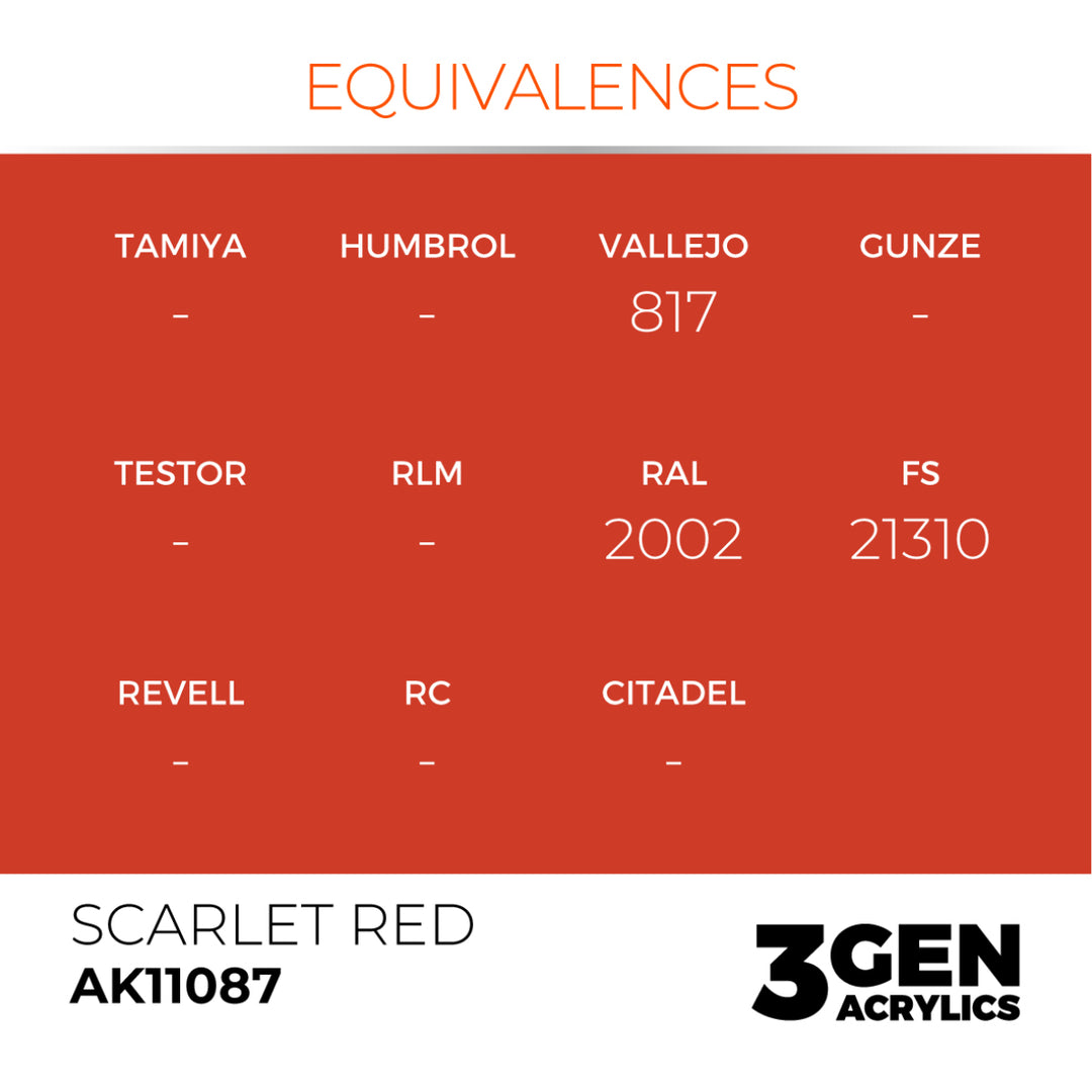 3GEN Acrylics: Scarlet Red (AK Interactive) (AK11087)