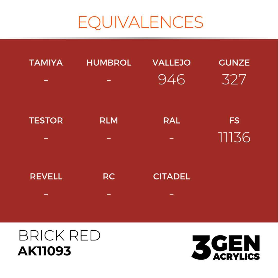 3GEN Acrylics: Brick Red (AK Interactive) (AK11093)