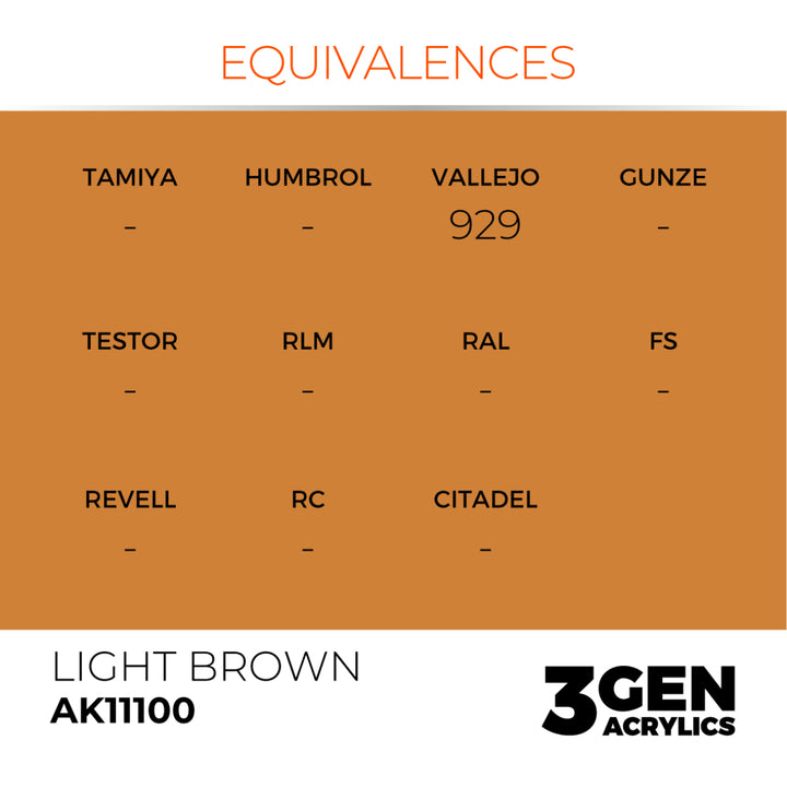 3GEN Acrylics: Light Brown (AK Interactive) (AK11100)