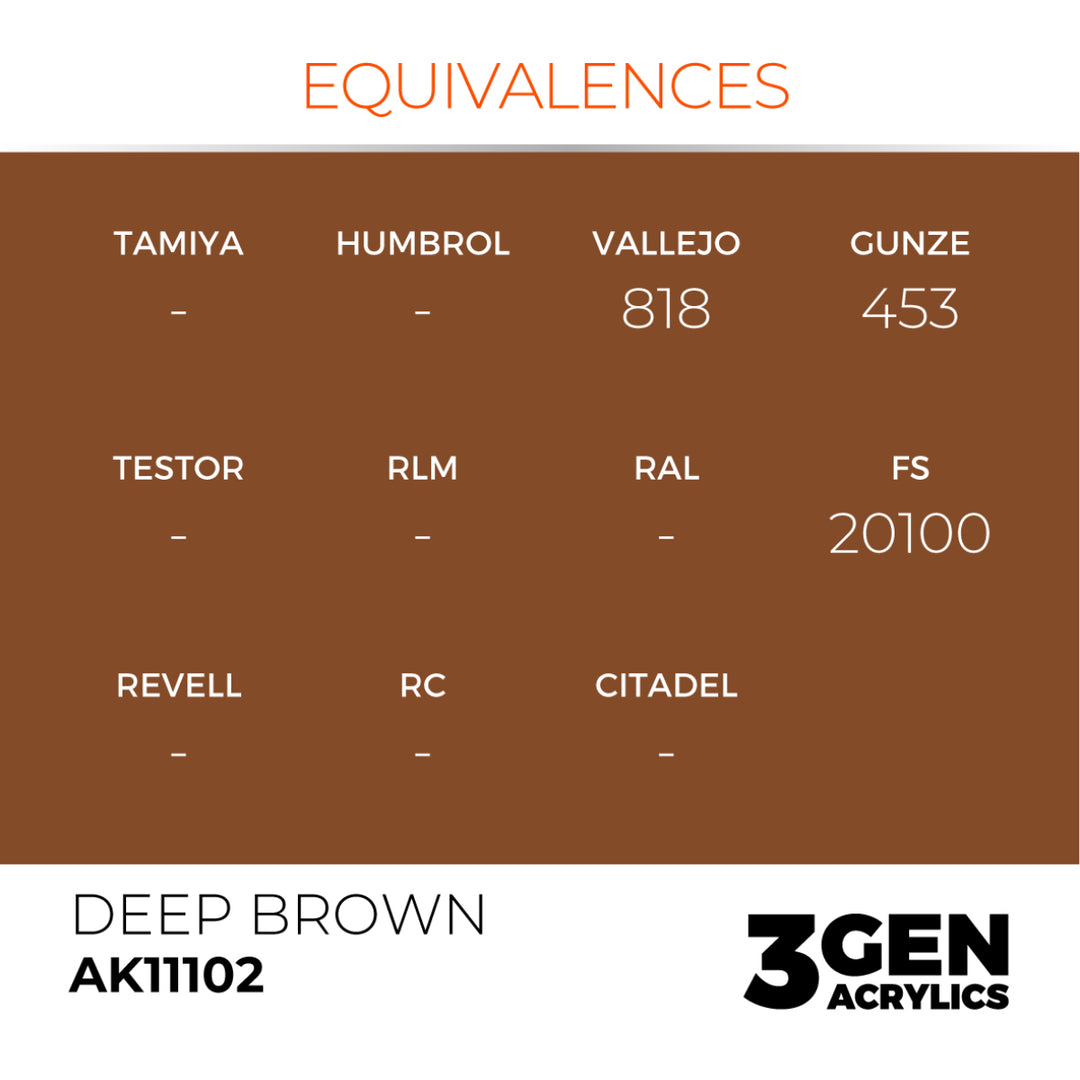 3GEN Acrylics: Deep Brown – Intense (AK Interactive) (AK11102)