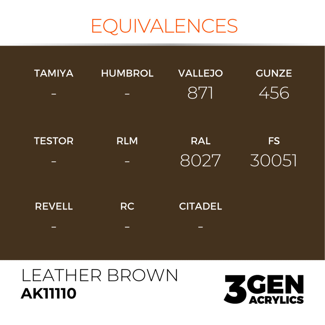 3GEN Acrylics: Leather Brown (AK Interactive) (AK11110)