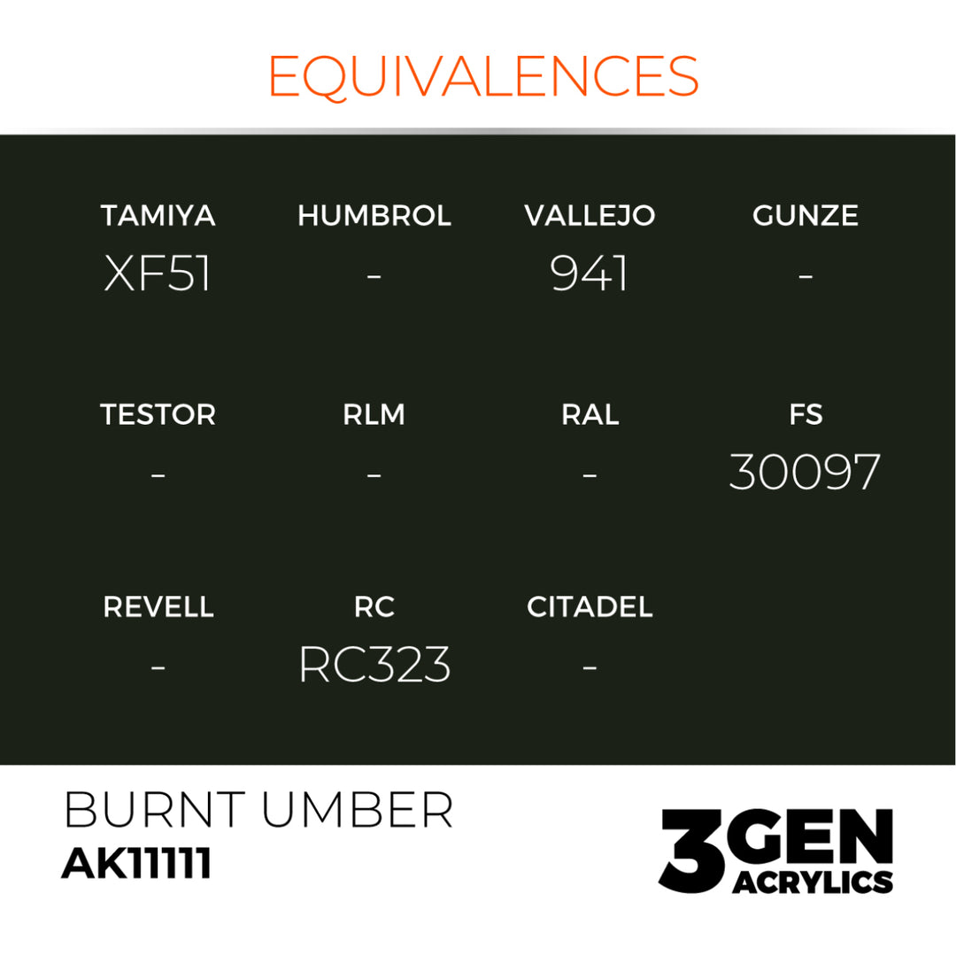 3GEN Acrylics: Burnt Umber (AK Interactive) (AK11111)