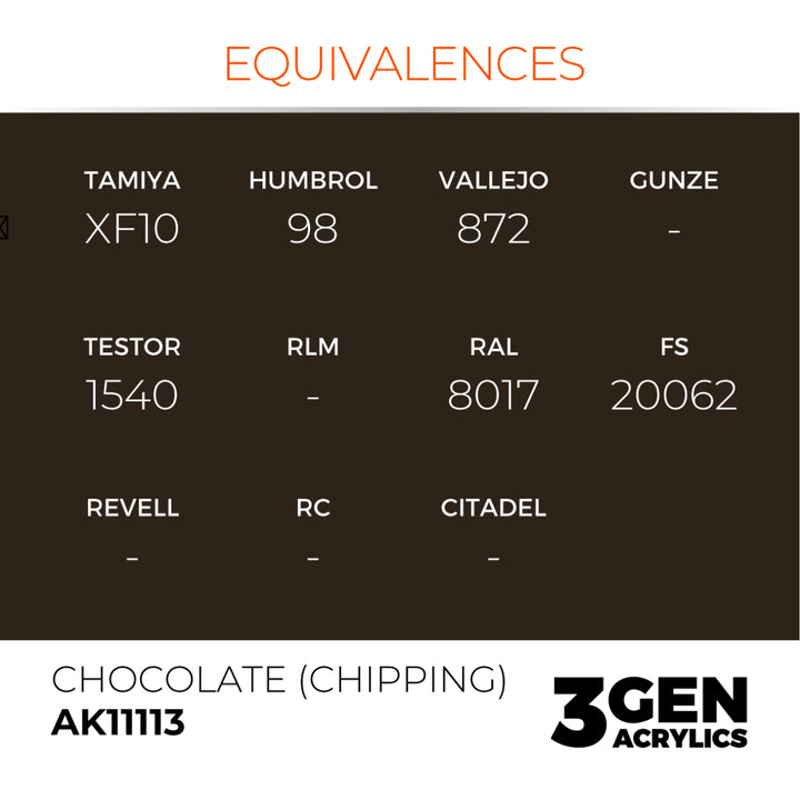 3GEN Acrylics: Chocolate (chipping) (AK Interactive) (AK11113)