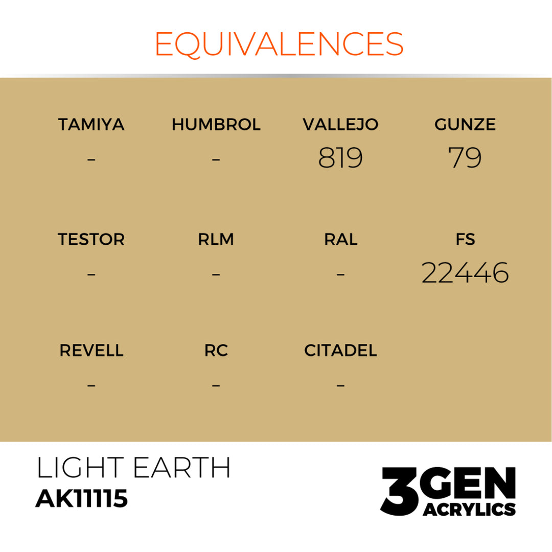 3GEN Acrylics: Light Earth (AK Interactive) (AK11115)