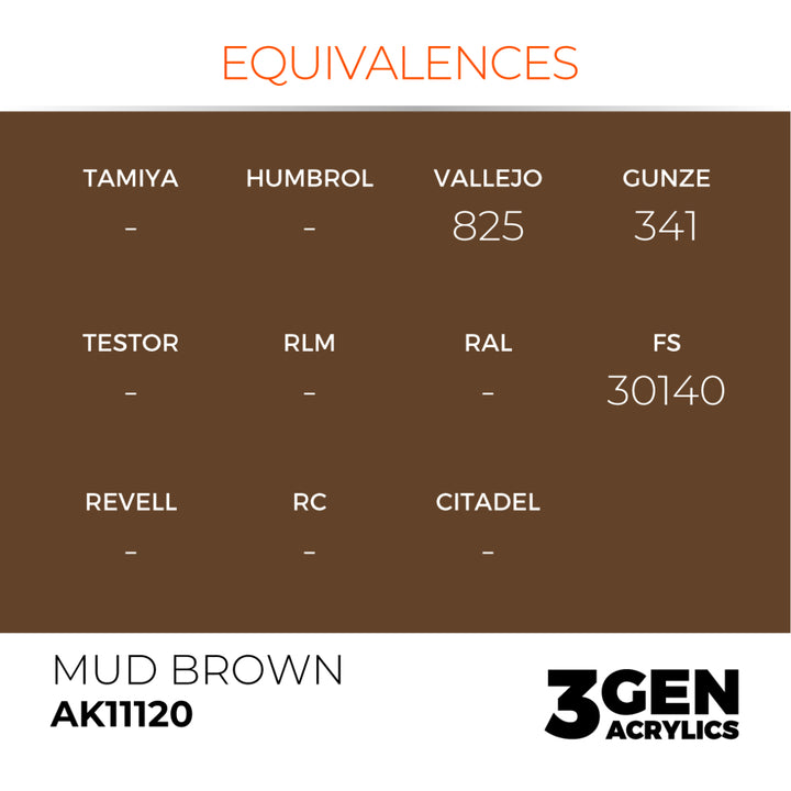3GEN Acrylics: Mud Brown (AK Interactive) (AK11120)