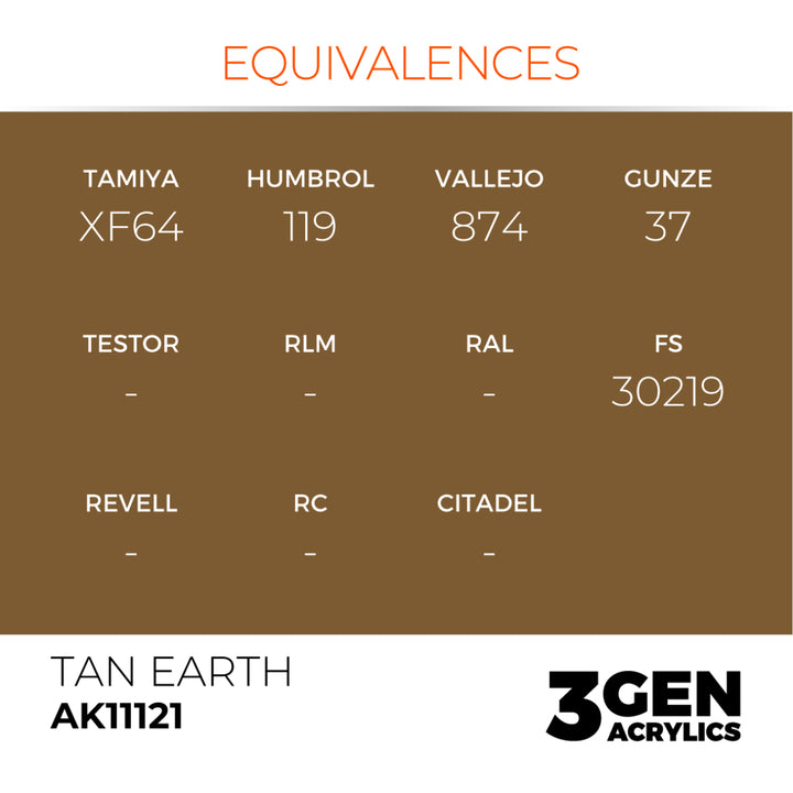 3GEN Acrylics: Tan Earth (AK Interactive) (AK11121)