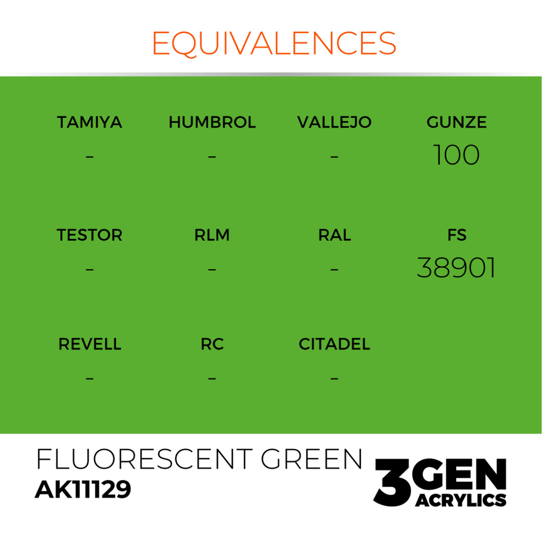 3GEN Acrylics: Fluorescent Green (AK Interactive) (AK11129)