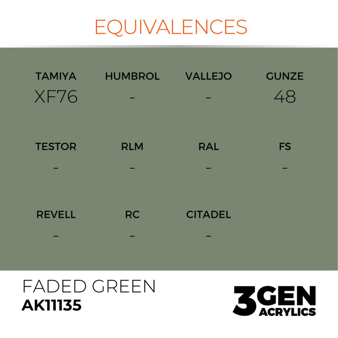 3GEN Acrylics: Faded Green (AK Interactive) (AK11135)