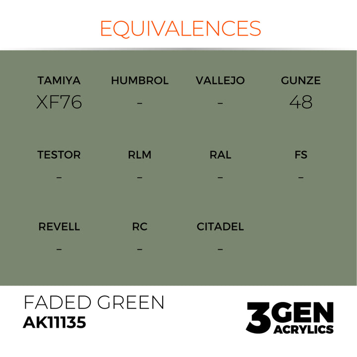3GEN Acrylics: Faded Green (AK Interactive) (AK11135)