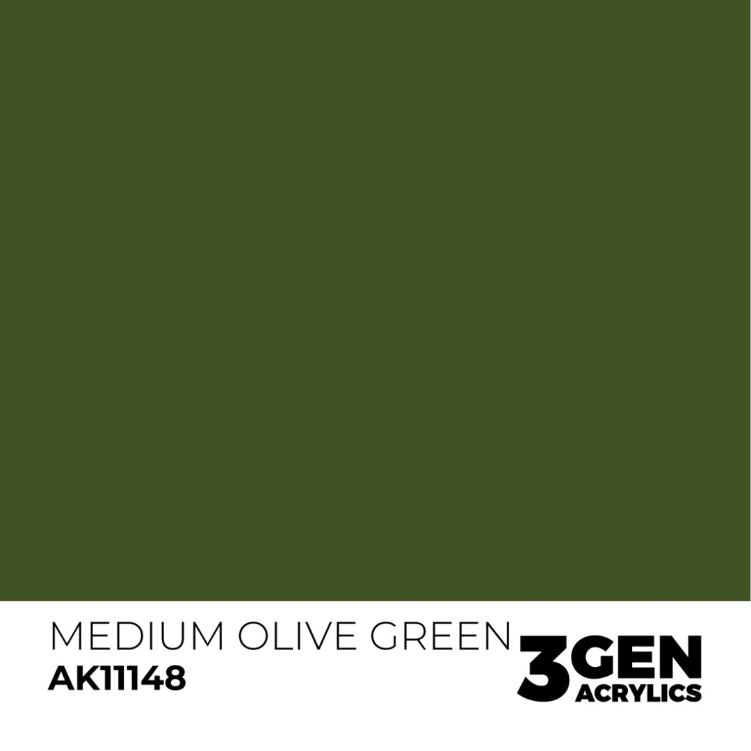 3GEN Acrylics: Medium Olive Green (AK Interactive) (AK11148)