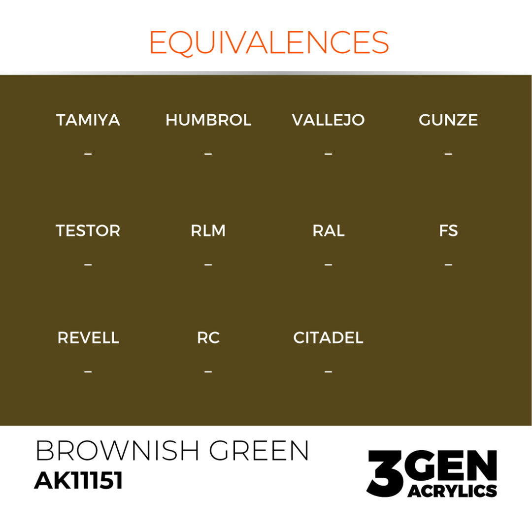 3GEN Acrylics: Brownish Green (AK Interactive) (AK11151)