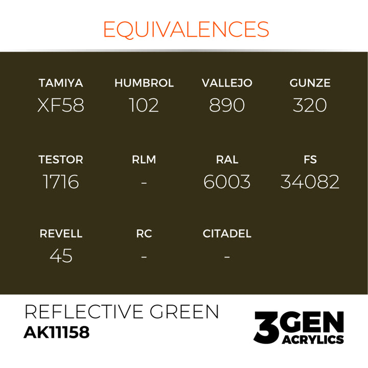3GEN Acrylics: Reflective Green (AK Interactive) (AK11158)