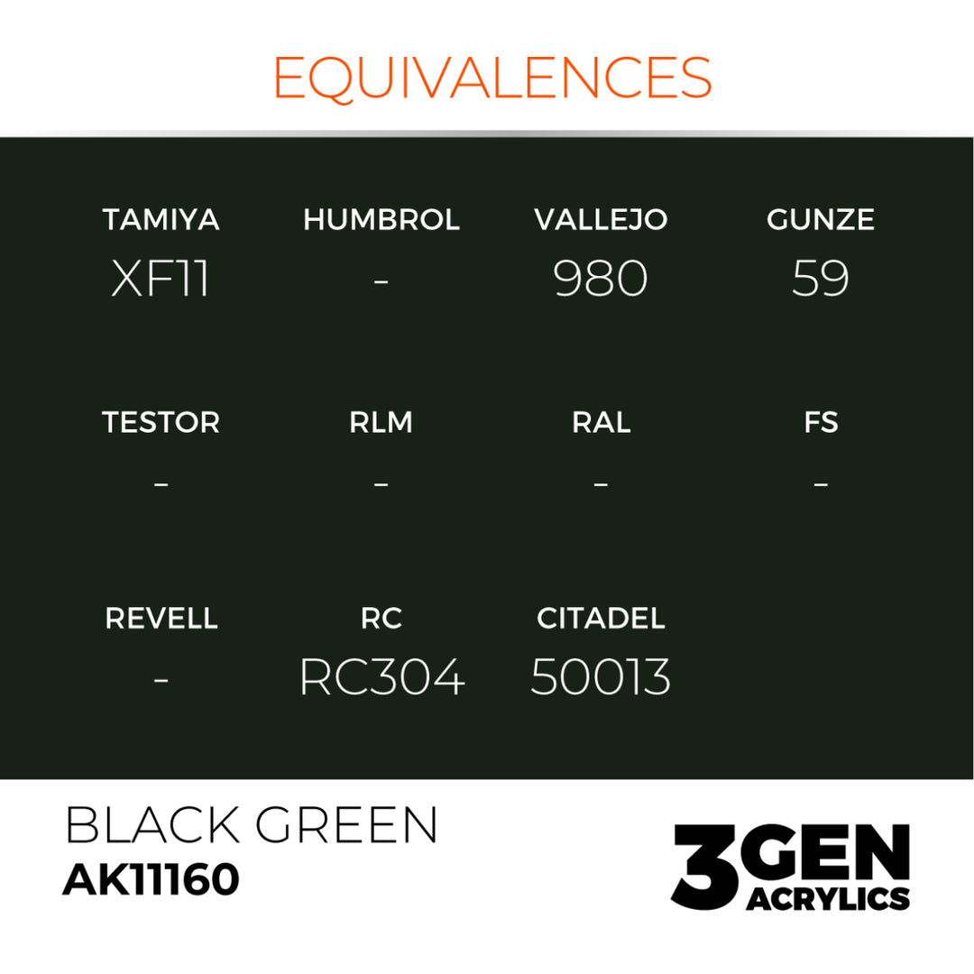 3GEN Acrylics: Black Green (AK Interactive) (AK11160)