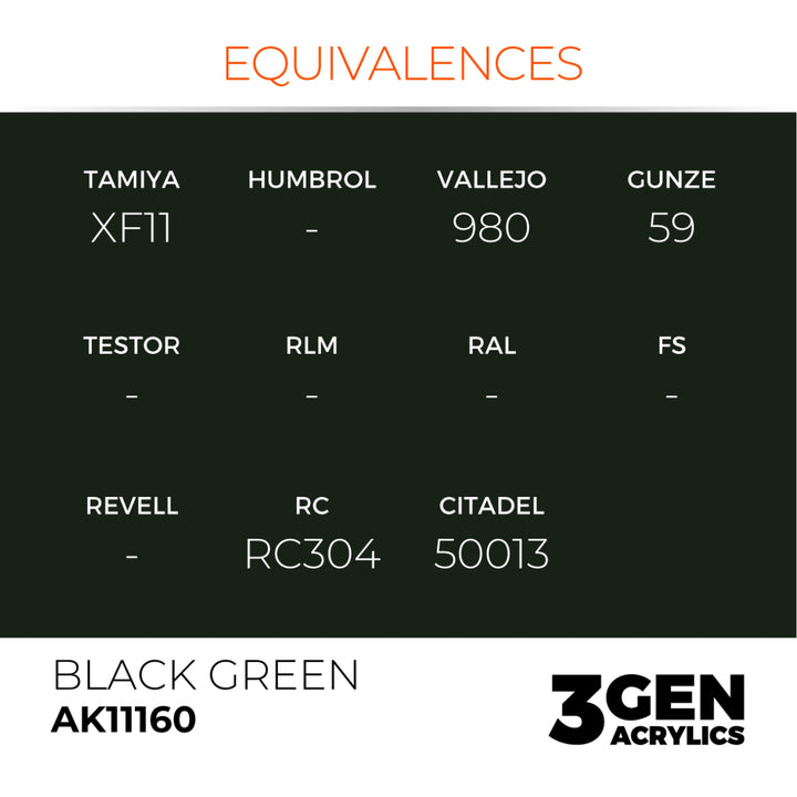 3GEN Acrylics: Black Green (AK Interactive) (AK11160)