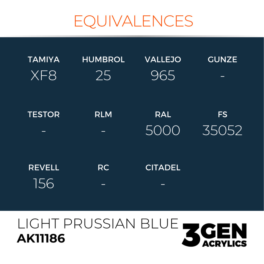3GEN Acrylics: Light Prussian Blue (AK Interactive) (AK11186)