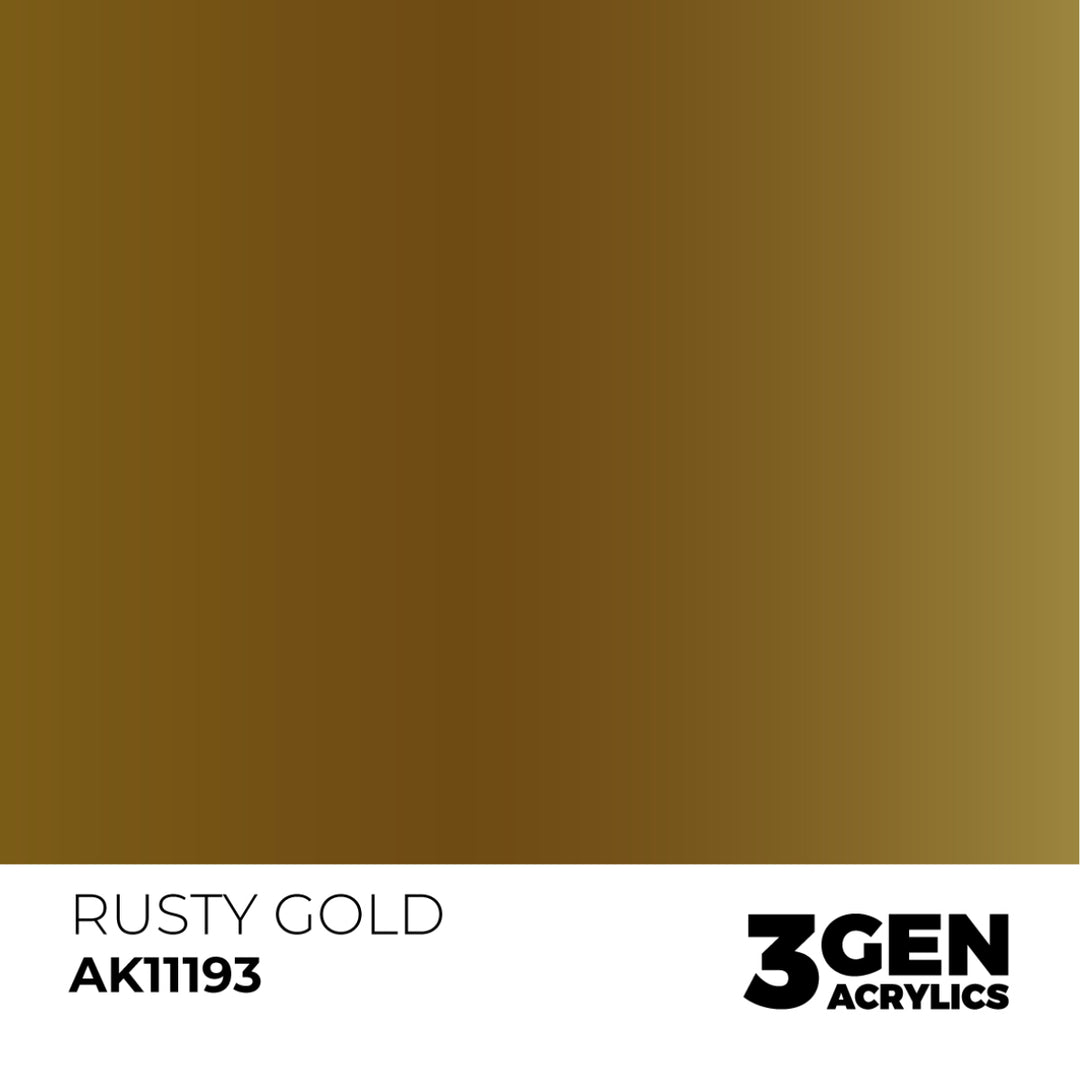 3GEN Acrylics: Rusty Gold – Metallic (AK Interactive) (AK11193)