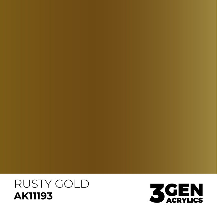 3GEN Acrylics: Rusty Gold – Metallic (AK Interactive) (AK11193)