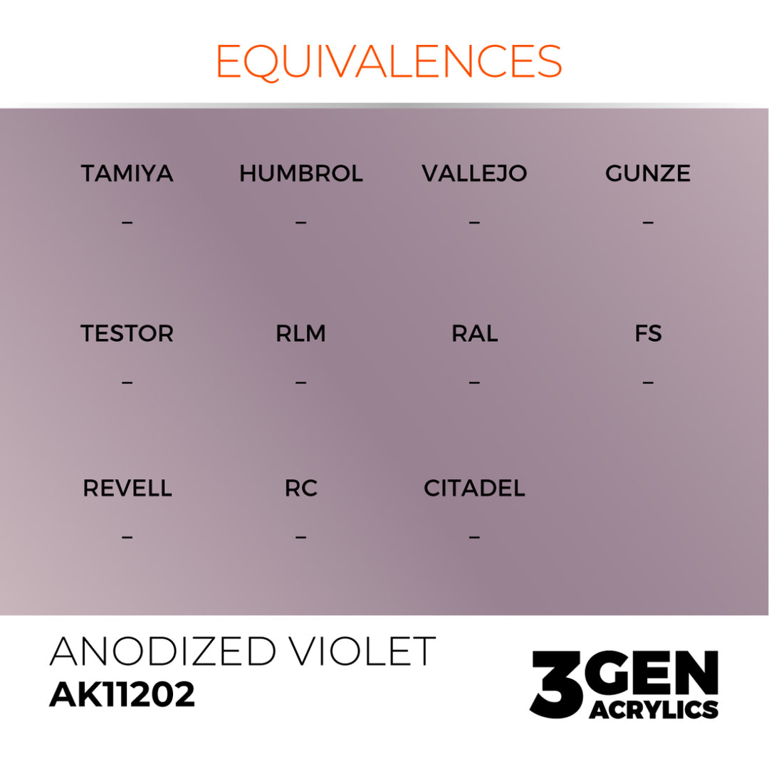 3GEN Acrylics: Anodized Violet – Metallic (AK Interactive) (AK11202)