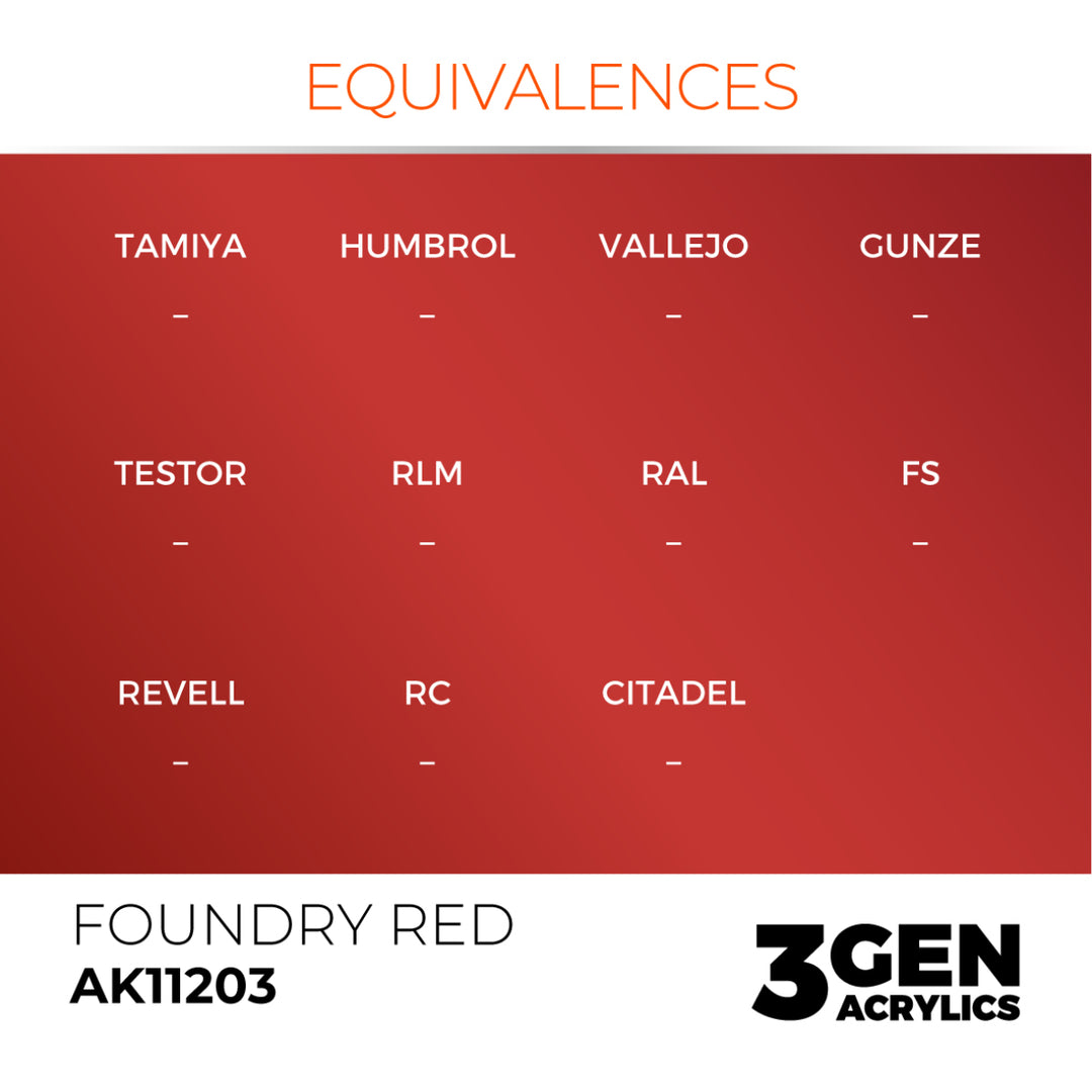 3GEN Acrylics: Foundry Red – Metallic (AK Interactive) (AK11203)