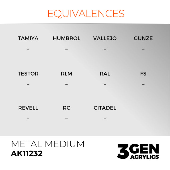 3GEN Acrylics: Metal Medium – Auxiliary (AK Interactive) (AK11232)