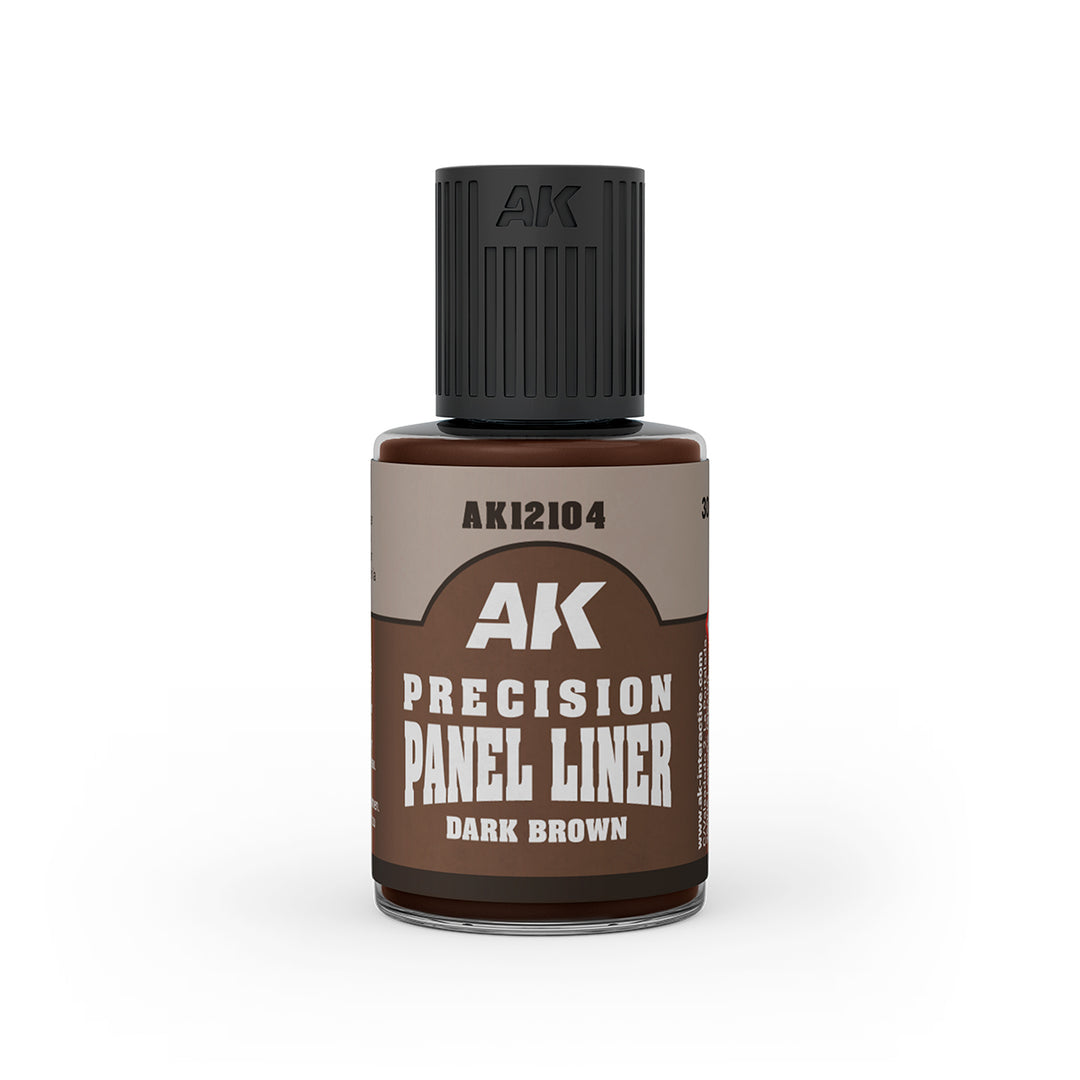 Dark Brown Precision Panel Liner (AK Interactive) (AK12104)