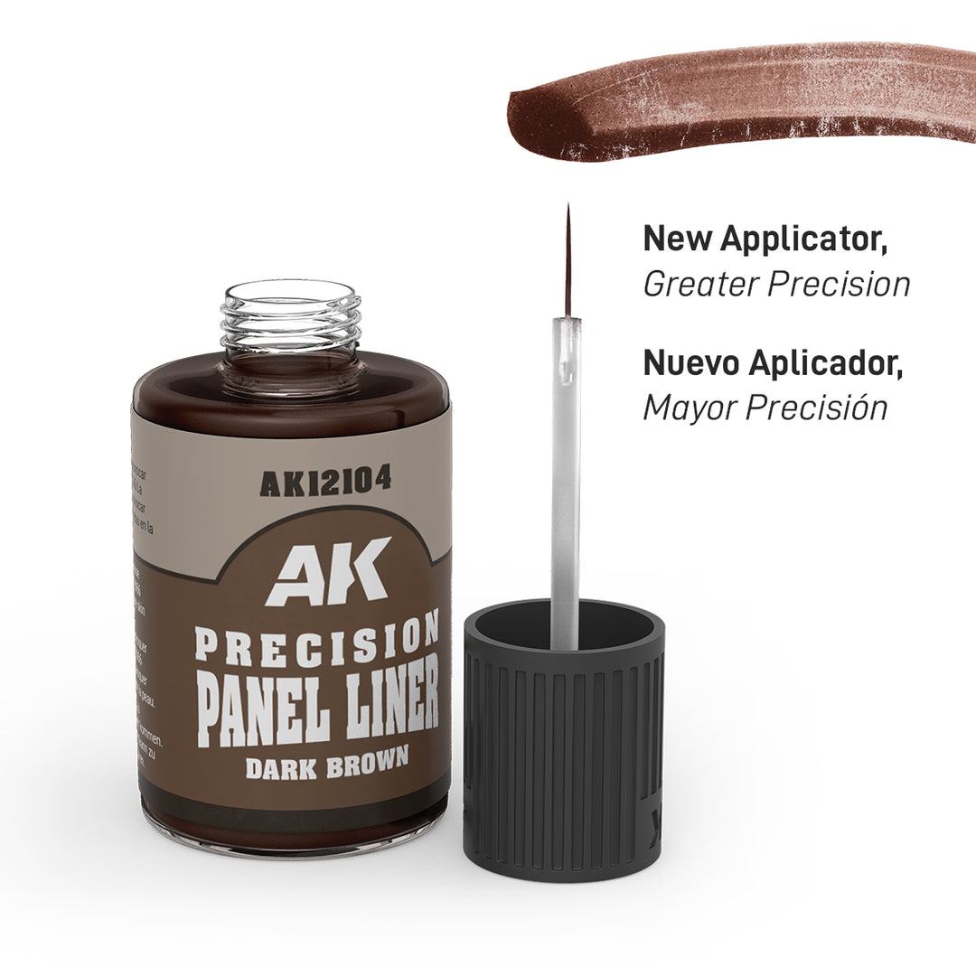 Dark Brown Precision Panel Liner (AK Interactive) (AK12104)