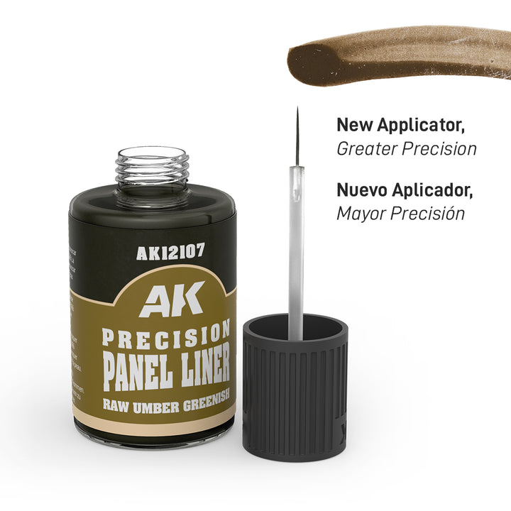 Raw Umber Greenish Precision Panel Liner (AK Interactive) (AK12107)