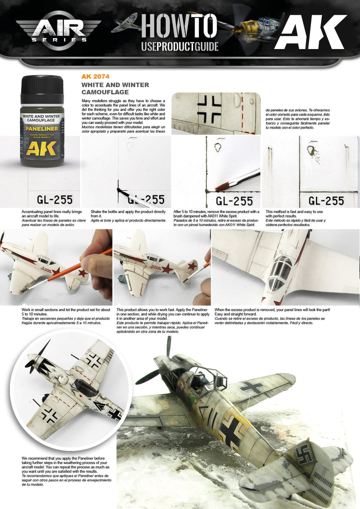 Paneliner: White and Winter Camouflage (AK Interactive) (AK2074)