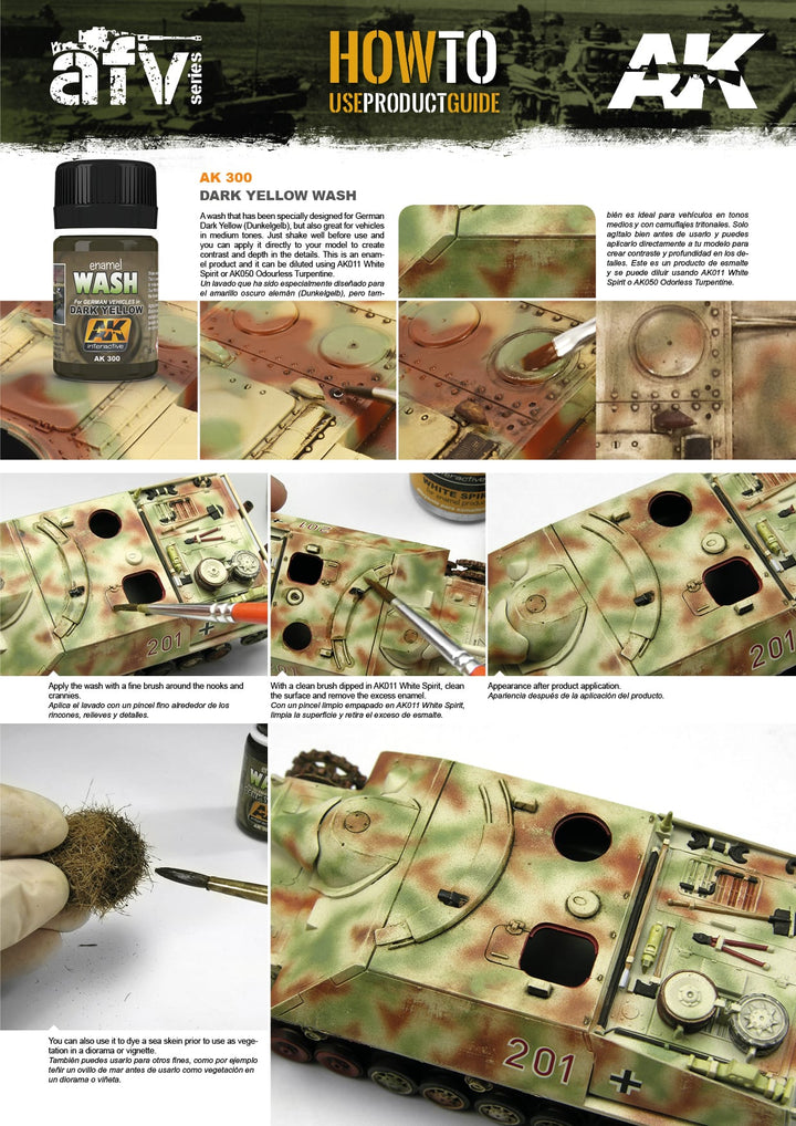 Wash: for German Dark Yellow (AK Interactive) (AK300)