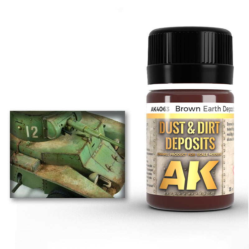 Enamel: Dust & Dirt Deposits - Brown Earth (AK Interactive) (AK4063)