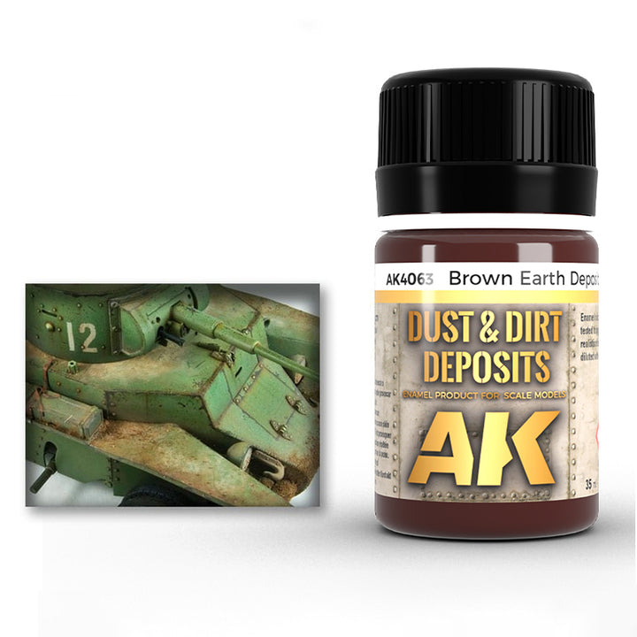 Enamel: Dust & Dirt Deposits - Brown Earth (AK Interactive) (AK4063)