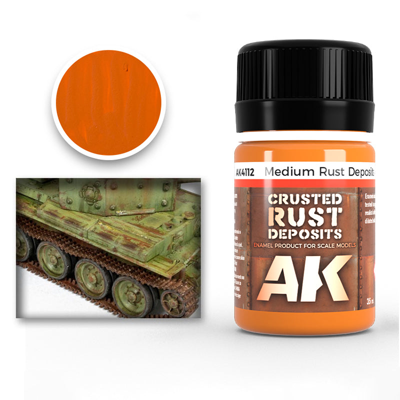 Enamel: Crusted Rust Deposits - Medium Rust (AK Interactive) (AK4112)