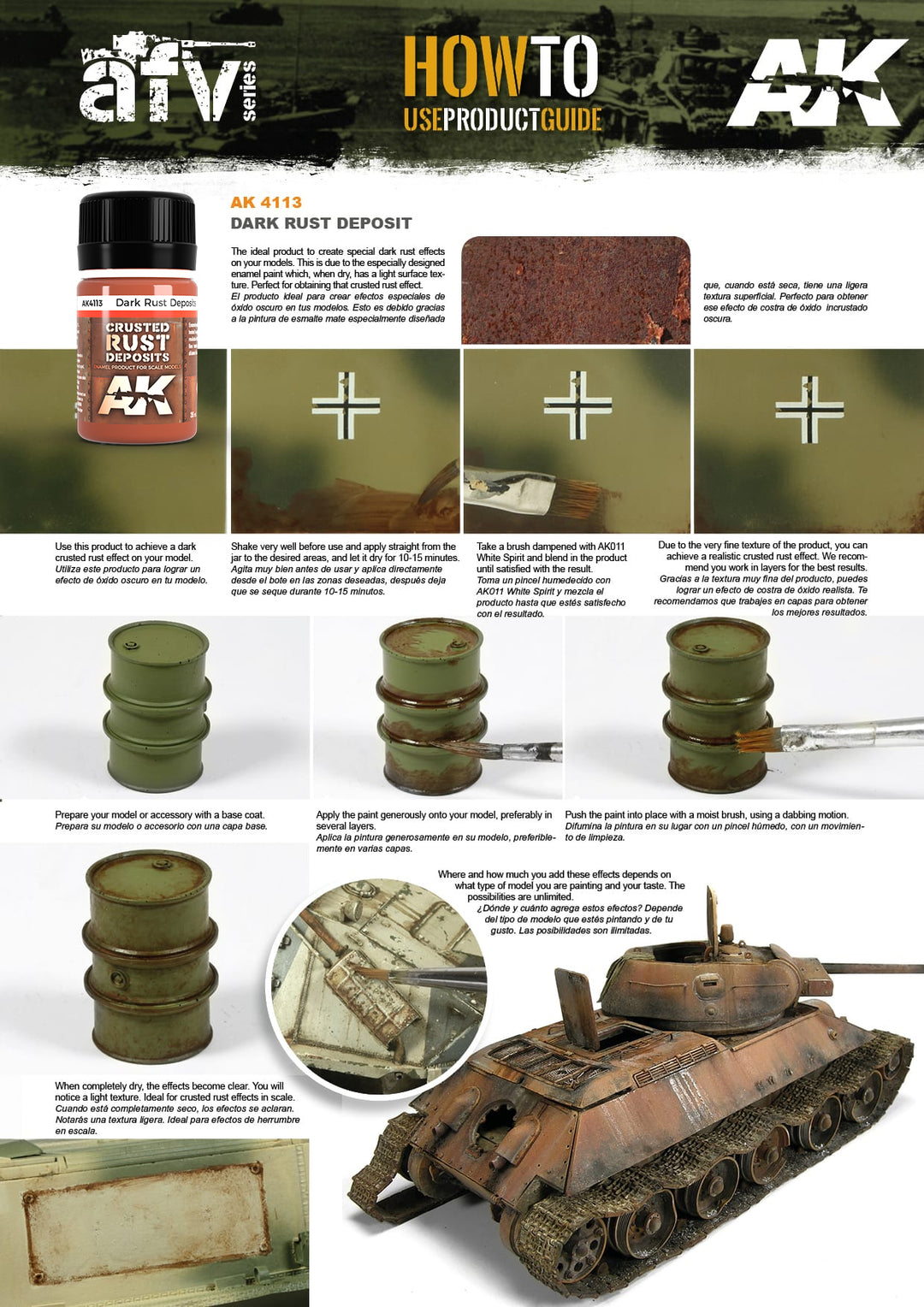Enamel: Crusted Rust Deposits - Dark Rust (AK Interactive) (AK4113)