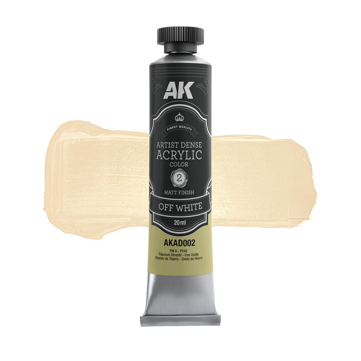 Black & White Color Set – Artistic Dense Acrylic Color (AK Interactive) (AKAD104)